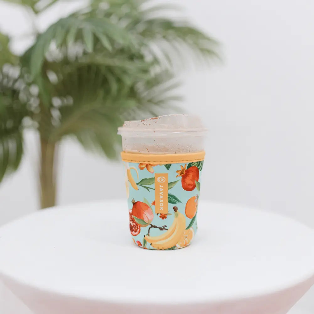 Fruit imprint ice drink cup sleeve